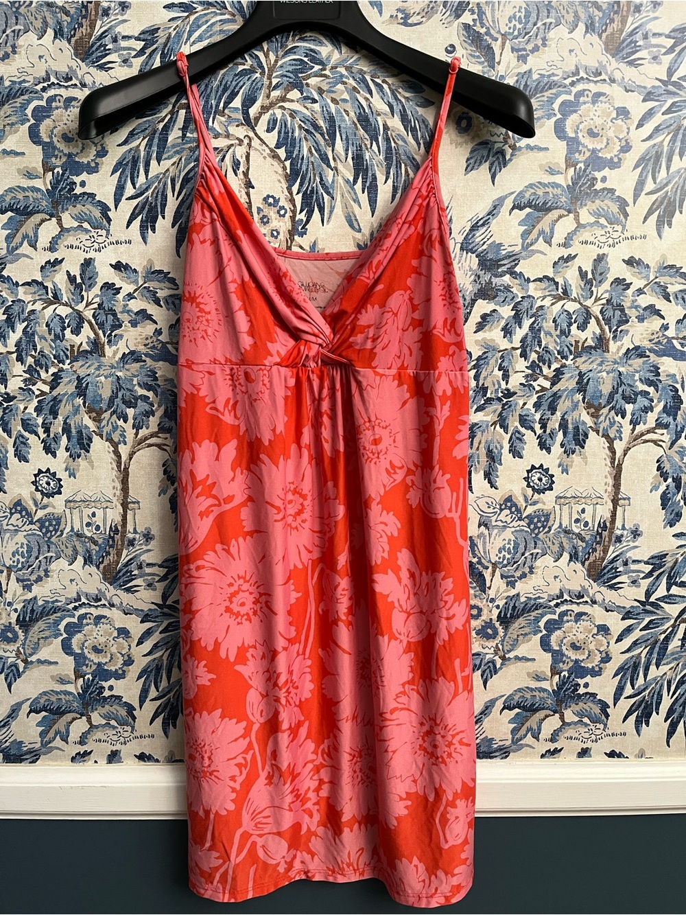 Gilligan & O'Malley Coral and Pink Floral Slip Dress
